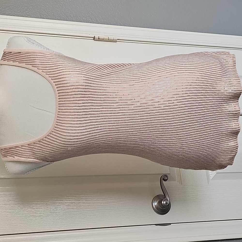 Express Brand Peach Sequin Tank Top. Size Small.